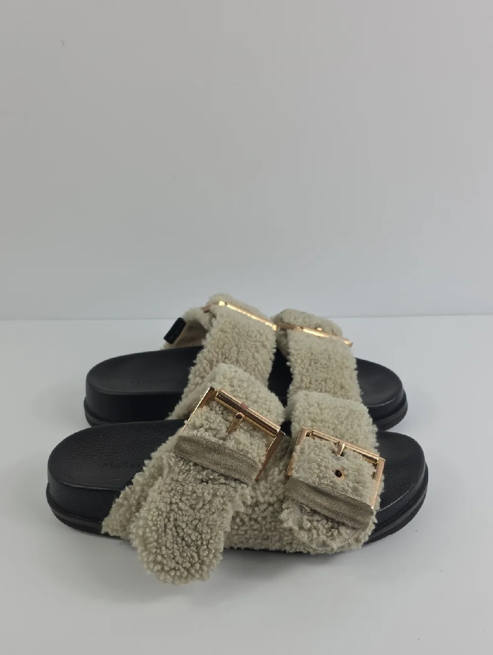 All Saints Sian Shearling Women's Sandals Size 7